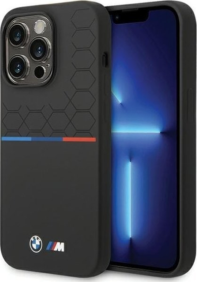 Kapak telefoni BMW BMHCP15L22SMPK, për iPhone 15 Pro 6.1", silikon, i zi