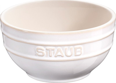 Set tasa Staub Round, 4 copë, 12 cm, ngjyrë ivory