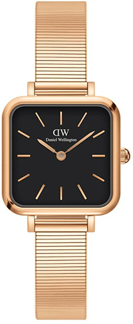 Orë për femra Daniel Wellington 22x22 RG Black DW00100518, e artë