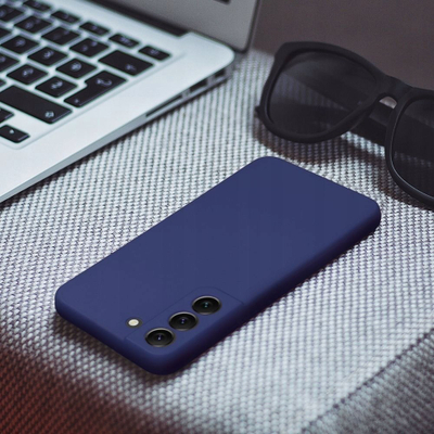 Kullë silikoni Forcell për Samsung Galaxy S24 Plus, e butë, blu e errët (navy)