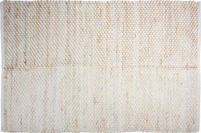 Tapet dekorativ Rope Cotton Rug, 120x180cm, litar dhe pambuk, bezhë e çelët