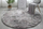 Qilim Round Shaggy Ombre Plush Soft Rug 100, i rrumbullakët, fije të gjata, gri ombre