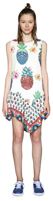 Fustan Desigual Rouses 18SWVKA5 1000, i bardhë, M