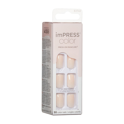 Вештачки нокти Kiss imPRESS Color Point Pink, 30 парчиња