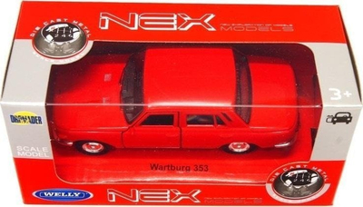 Makina lodër Welly Wartburg 353, shkallë 1:34, metal, e kuqe