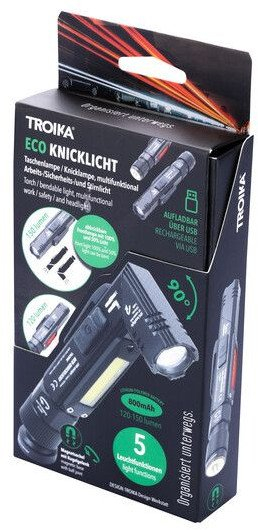 Dritë koke TROIKA TOR55/BK, LED 150 lumen, me karikim, e zezë