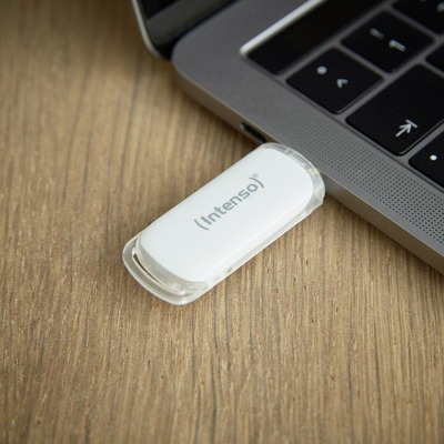 USB Intenso Flash Line, 32GB, USB 3.1 Type C, e bardhë