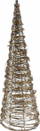 Pemë dekorative MFP Cone Rattan BN, 40cm, për Krishtlindje, me ngjyrë ari