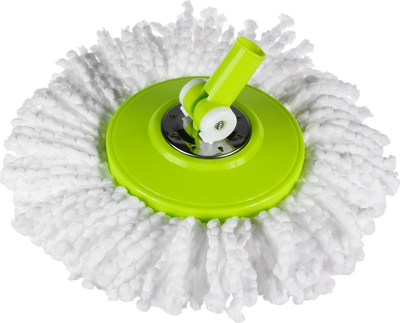 Refil rrumbullak për mop GreenBlue GB831, mikrofibër, për mop me spruco GB830, jeshil e bardhë