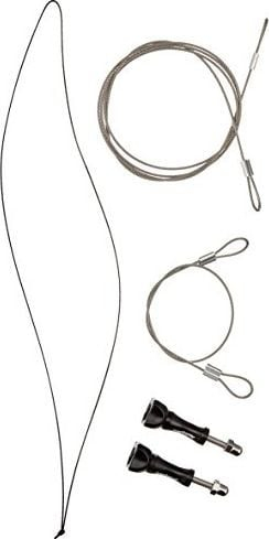 Set kabllo sigurie për kamera Mantona Safety Line, çelik inoksi 40cm dhe 100cm, e zezë me argjend
