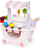 Karrocë lodër druri ECOTOYS Wooden Ice Cream Shop Cart, edukative, për kalamaj 3+, shumëngjyrëshe