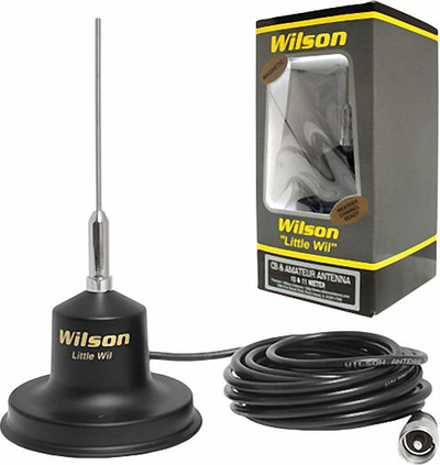 Antena CB Wilson Little Wil 300W, bazë magnetike 3.5", shufër 36", e zezë