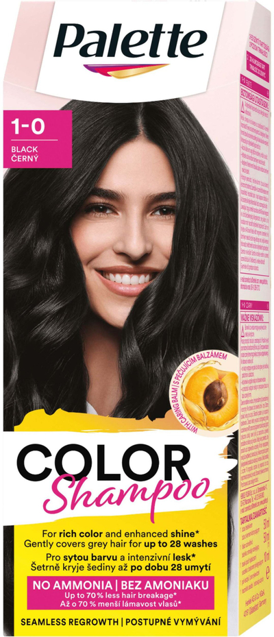 Shampo ngjyruese Palette Color Shampoo 1-0, deri 28 larje, e zezë