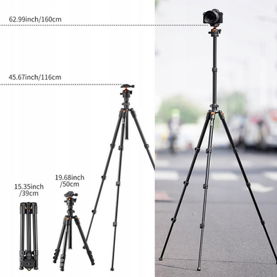 Tripod K&F, kokë magnezi 3D, 8 kg 