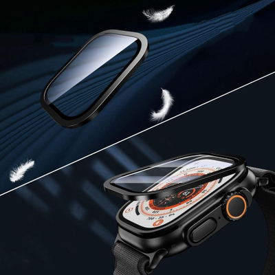 Mbrojtëse ekrani Tech-Protect Glass Ring për Apple Watch Ultra 49mm, set 2 copë, e zezë