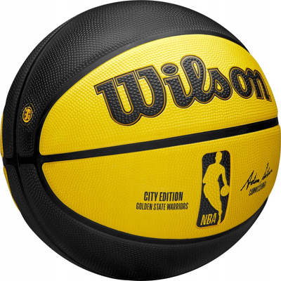 Top basketbolli Wilson NBA City Edition Golden State Warriors, madhësia 7, për të gjitha sipërfaqet, i verdhë me të zi