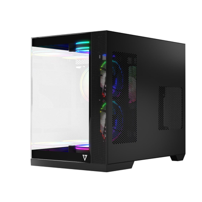 Kuti gaming Modecom Volcano Panorama Apex ARGB 3F, ATX, me xham të temperuar, gri