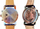 Ora burrash York Z88781, kronograf, rrip lëkure, ekran i bardhë