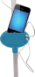 Lodër mikrofon Disney Frozen 2 me shtyllë, me mbajtës telefoni, blu e bardhë