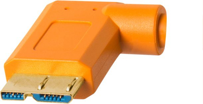 Kabllo Tether Tools TPro USB 3.0 Micro B me kënd djathtas, 4.6m, portokalli