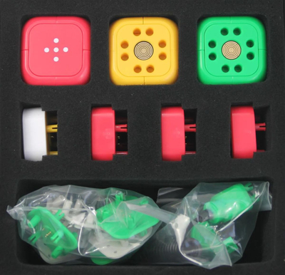 Set zgjerues Robo Wunderkind Extension Kit, module shtesë, sensorë dhe ekran LED