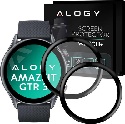 Xham ore 3D Alogy 2x për Xiaomi Amazfit GTR 3, i zi