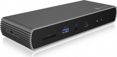 Dock Thunderbolt 4 Icy Box IB-DK8801-TB4, 40 Gbit/s, 96W PD, anthracite e zezë