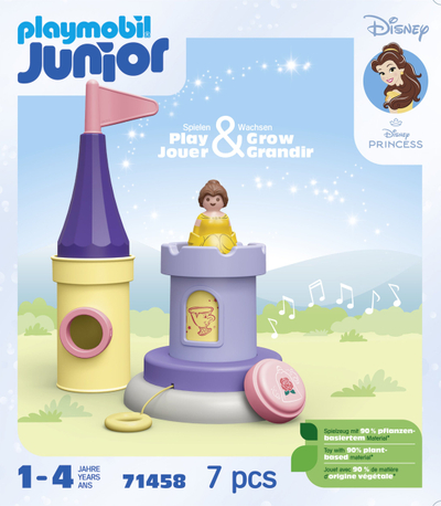 Set lodrash Playmobil Junior Disney Beauty and the Beast, Kulla e Lojës e Bellës, me zë, shumëngjyrëshe