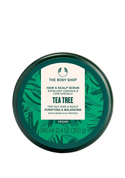 Skrab për skalp dhe flokë The Body Shop Tea Tree Purifying & Balancing, 240 ml
