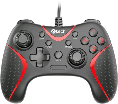 Gamepad C-Tech Theon, со USB кабел, вибрации, црн