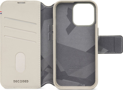 Mbulesë telefoni Decoded Detachable Wallet për iPhone 15 Pro, lëkurë, MagSafe, bezhë