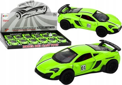 Makina lodër sportive metalike Car, 1:32, me fërkim, jeshile