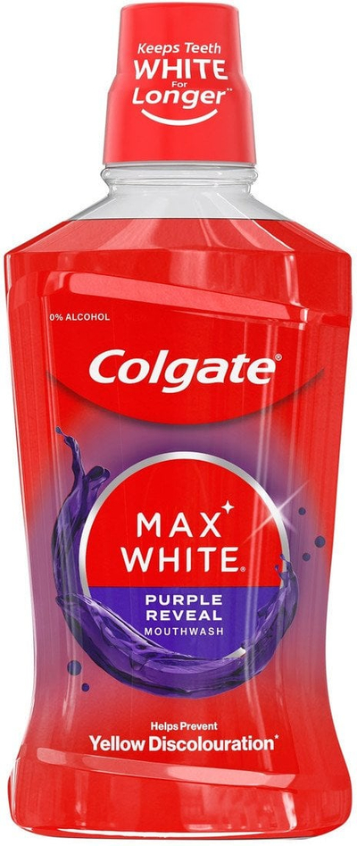 Ujë goje Colgate Max White Purple Reveal, zbardhues, 500 ml