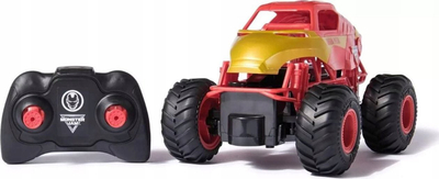 Kamion lodër me telekomandë Monster Jam Marvel Iron Man, shkallë 1:24, i kuq me ari