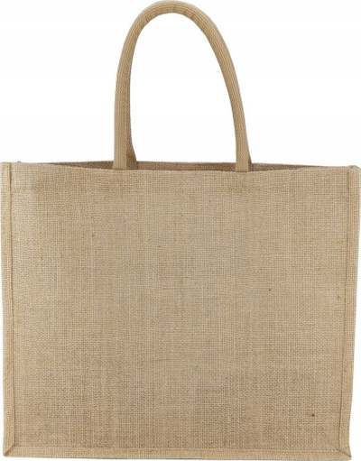 Çantë blerjesh Leviatan Laminated Eco Jute, me doreza pambuku, ngjyrë natyrale