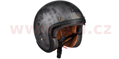 Helmetë moto Mambo Evo Cafe Racer Lazer, e hapur, vizor dielli, imitim alumini