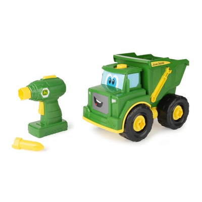 Lodër kamion John Deere Build-a-Buddy Dump Truck, me kaçavidë për montim, jeshil me të verdhë