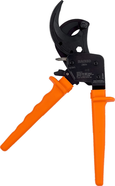 Prerës kabllosh Bahco 2805-280, mekanizëm ratchet, 280mm, i kuq