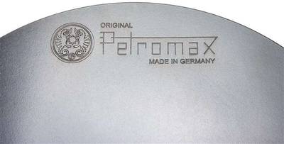 Pjatë zgare kampingu Petromax fs38, çelik 38 cm, 3 këmbë që çmontohen, e zezë