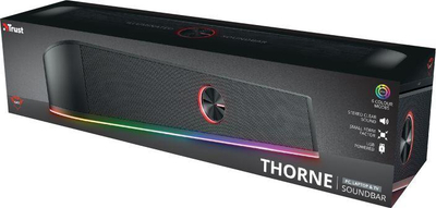 Trust GXT 619 Thorne RGB Осветлен Саундбар, Црн