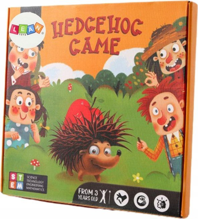 Lojë tavoline Lean Toys Hedgehog, prej druri, edukative për numërim, shumëngjyrëshe