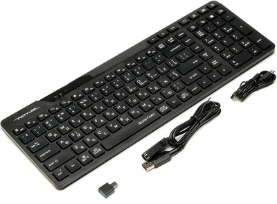 Tastierë A4tech FBK27C, Bluetooth dhe 2.4G, rikarikueshme, e zezë