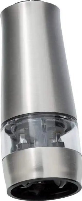 Mulli elektrik për kripë edhe piper Symple Stuff Lowery Electric, 2 në 1, çelik inox, ngjyrë argjendtë