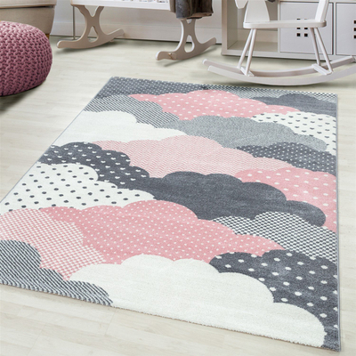 Tapet loje Carpet Clouds Pink, 160x230 cm, shumëngjyrësh