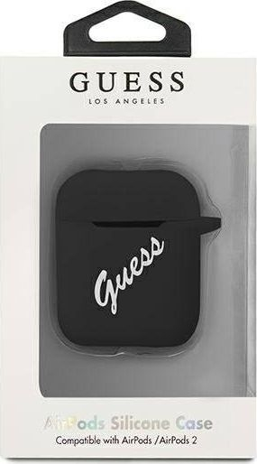 Mbrojtëse Guess për AirPods 1/2, e zezë 