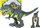 Lodër dinosauri Tyrannosaurus Rex me bateri, me drita dhe zë, jeshile