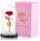 Trëndafil i përjetshëm Extralink Home Everlasting Rose in Glass, me dritë LED, i kuq