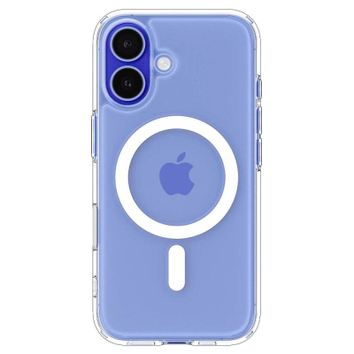 Mbrojtëse telefoni Spigen Ultra Hybrid T Mag MagSafe për iPhone 16, transparente, e bardhë