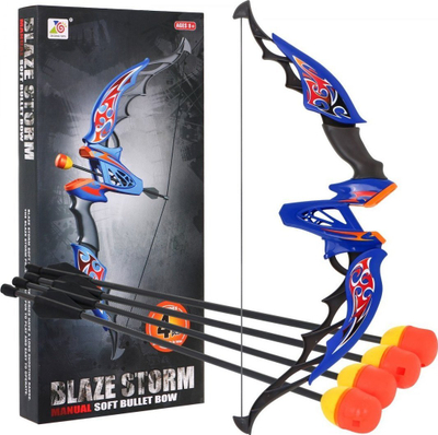 Hark lodër Blaze Storm, 4 shigjeta të buta, për kalamaj 8+, blu