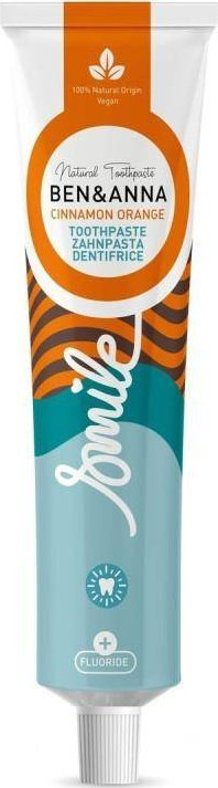 Pastë dhëmbësh Ben &amp; Anna me kanellë edhe portokall, me fluor, 75 ml